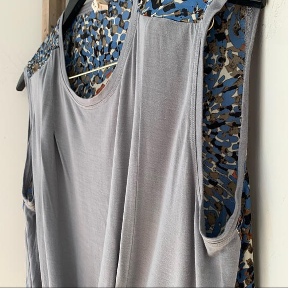 Anthropologie Tiny Grey Twist Front Sleeveless Tank Small - Picture 8 of 13